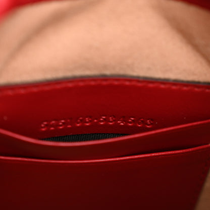 Gucci Calfskin Matelasse Mini GG Marmont 2.0 Bucket Bag Hibiscus Red 7 of 11