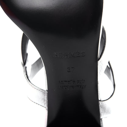 Hermes Metallic Nappa Bikini Sandals 37 Argent 9 of 11