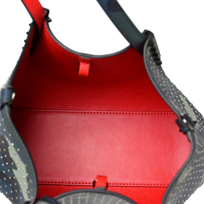 Christian Louboutin Calfskin Loubi Camouflage Spiked Mini Cabarock Shopper Tote Multicolor 5 of 8