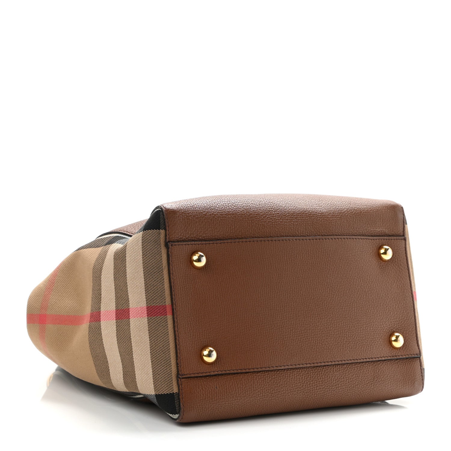 Burberry Grainy Calfskin House Check Small Canterbury Dark Sand 3 of 13
