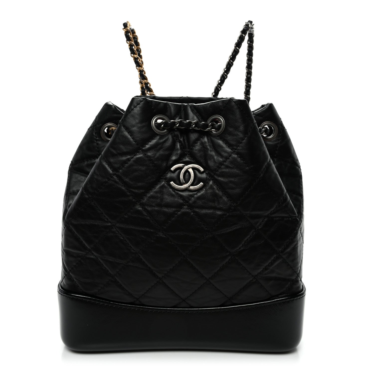 Chanel Aged Calfskin Quilted Small Gabrielle Backpack Black 1 of 10