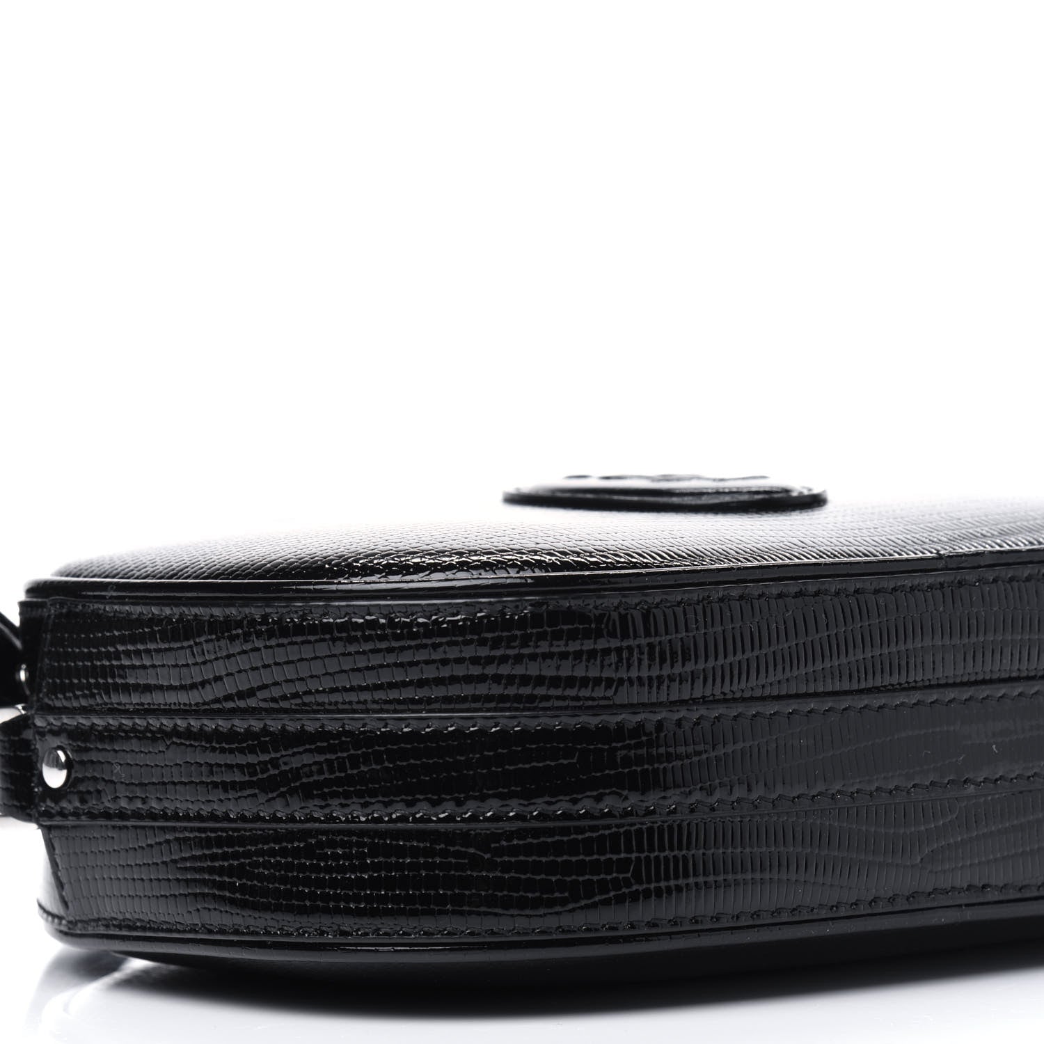 Saint Laurent Calfskin Lizard Embossed Le 61 Camera Bag Black 7 of 8