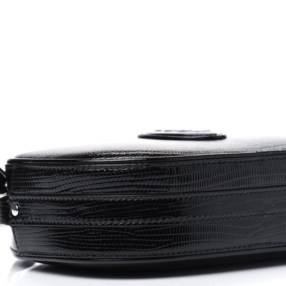 Saint Laurent Calfskin Lizard Embossed Le 61 Camera Bag Black 7 of 8