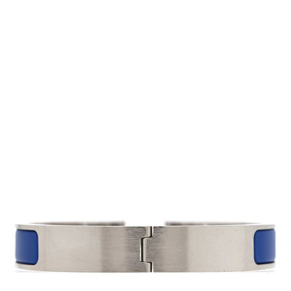Hermes Matte Enamel Narrow Clic Clac HH Bracelet T5 Bleu Mediterranean 3 of 5
