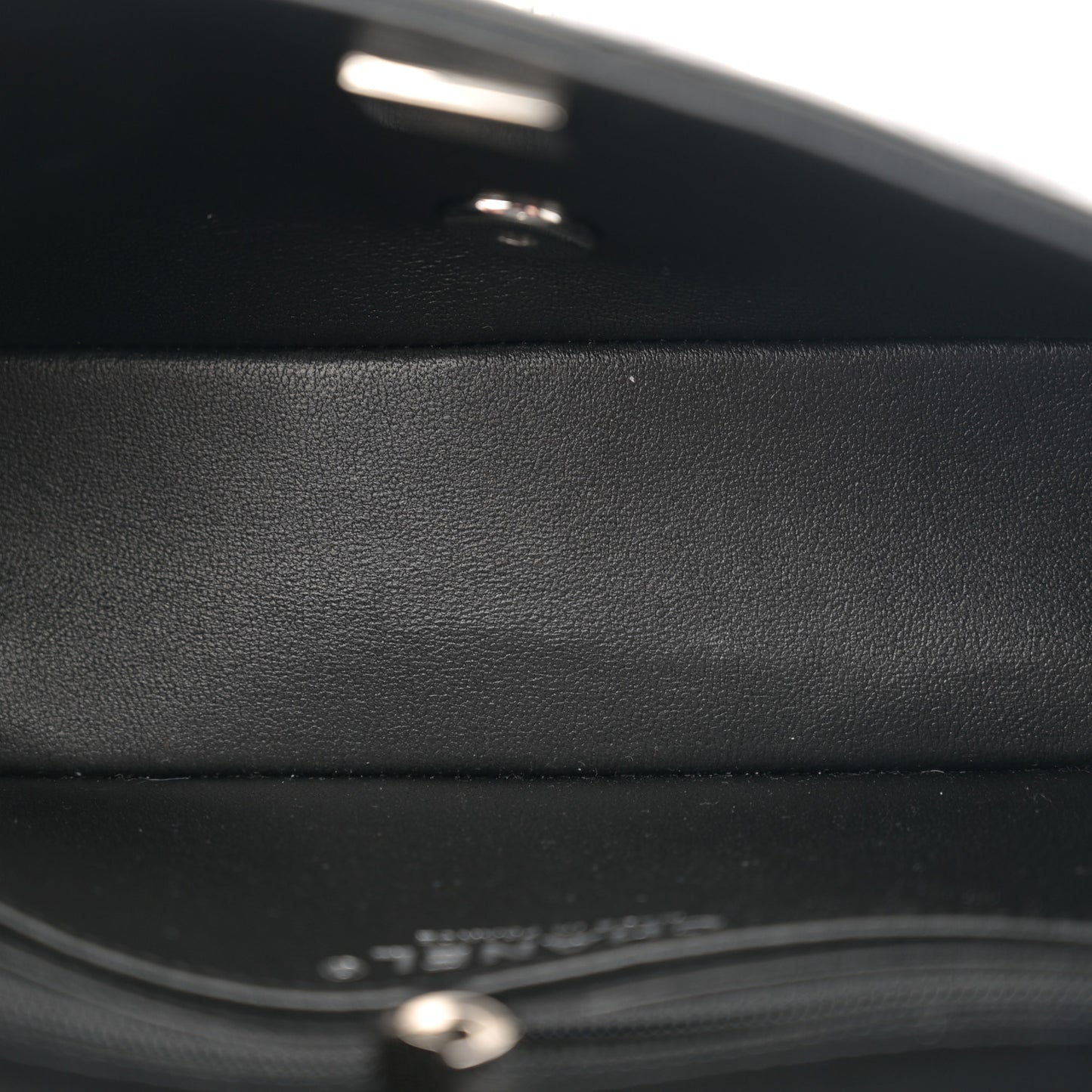 Lambskin Quilted Mini Rectangular Flap Black