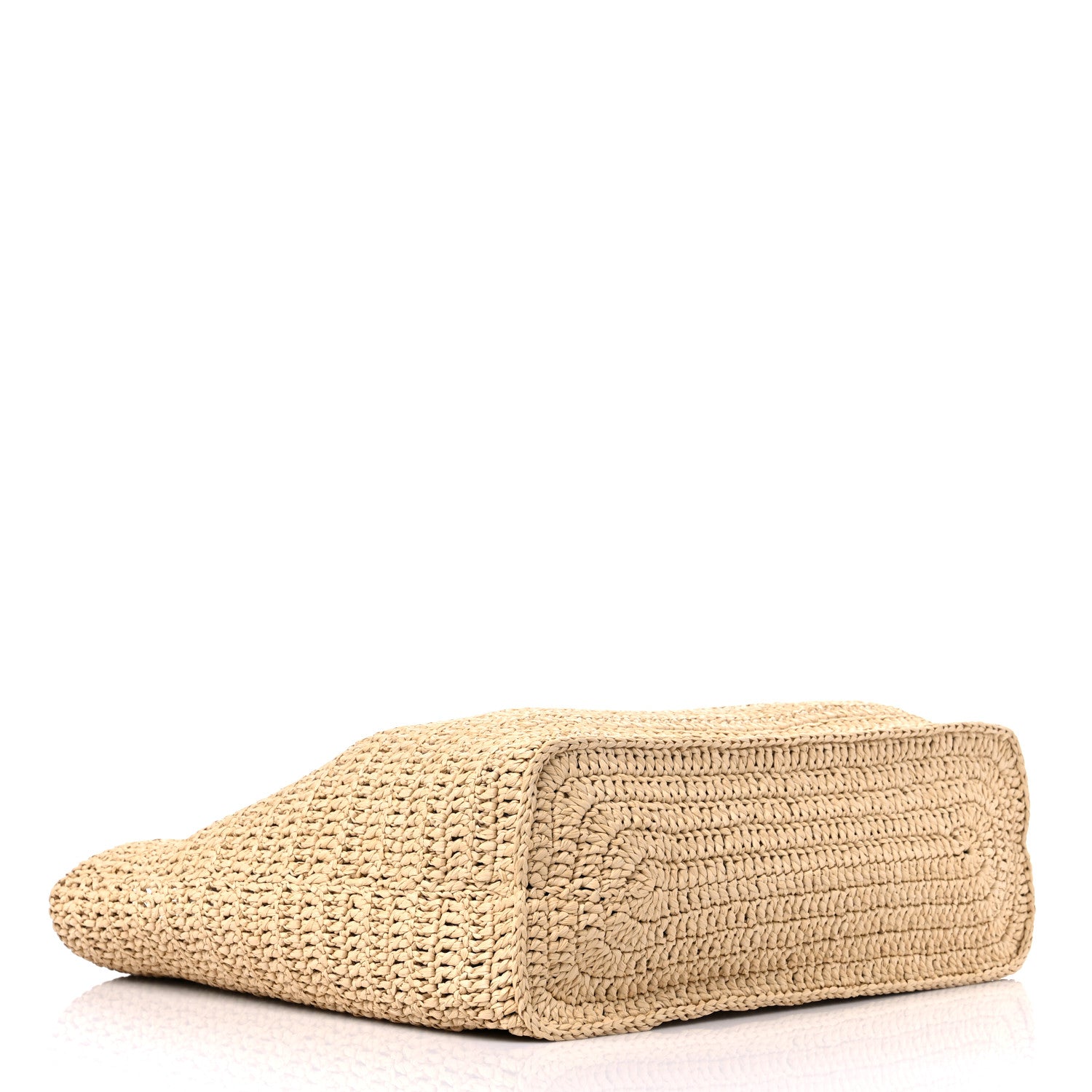 Saint Laurent Raffia Rive Gauche Tote Natural 4 of 9