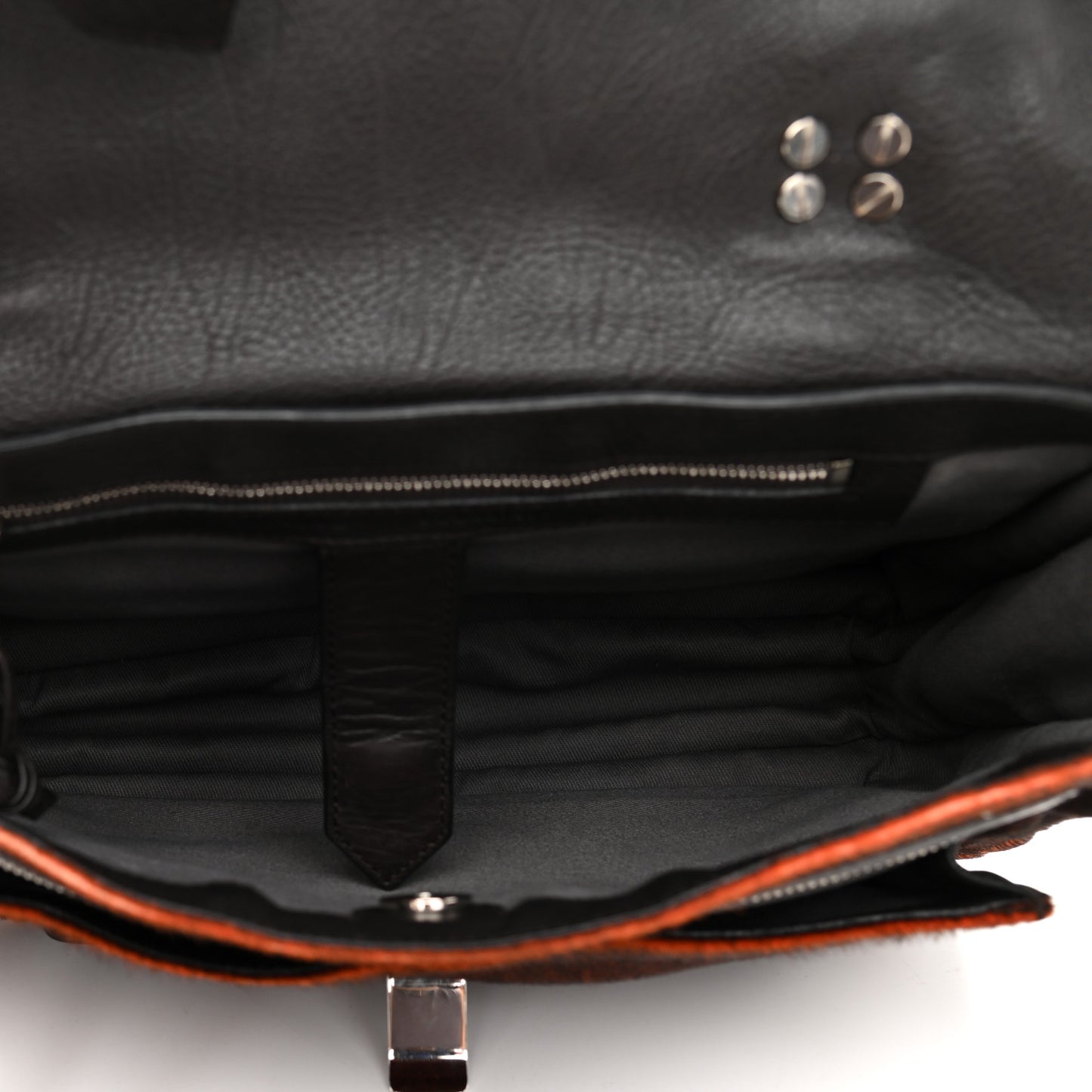 Calf Hair Leather PS1 Medium Satchel Chocolate