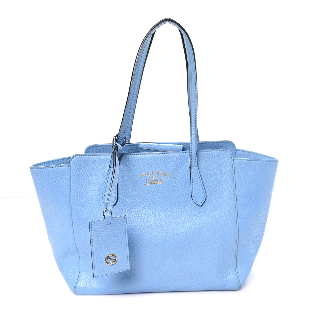 Gucci Dollar Calfskin Small Swing Tote Mineral Blue 1 of 9