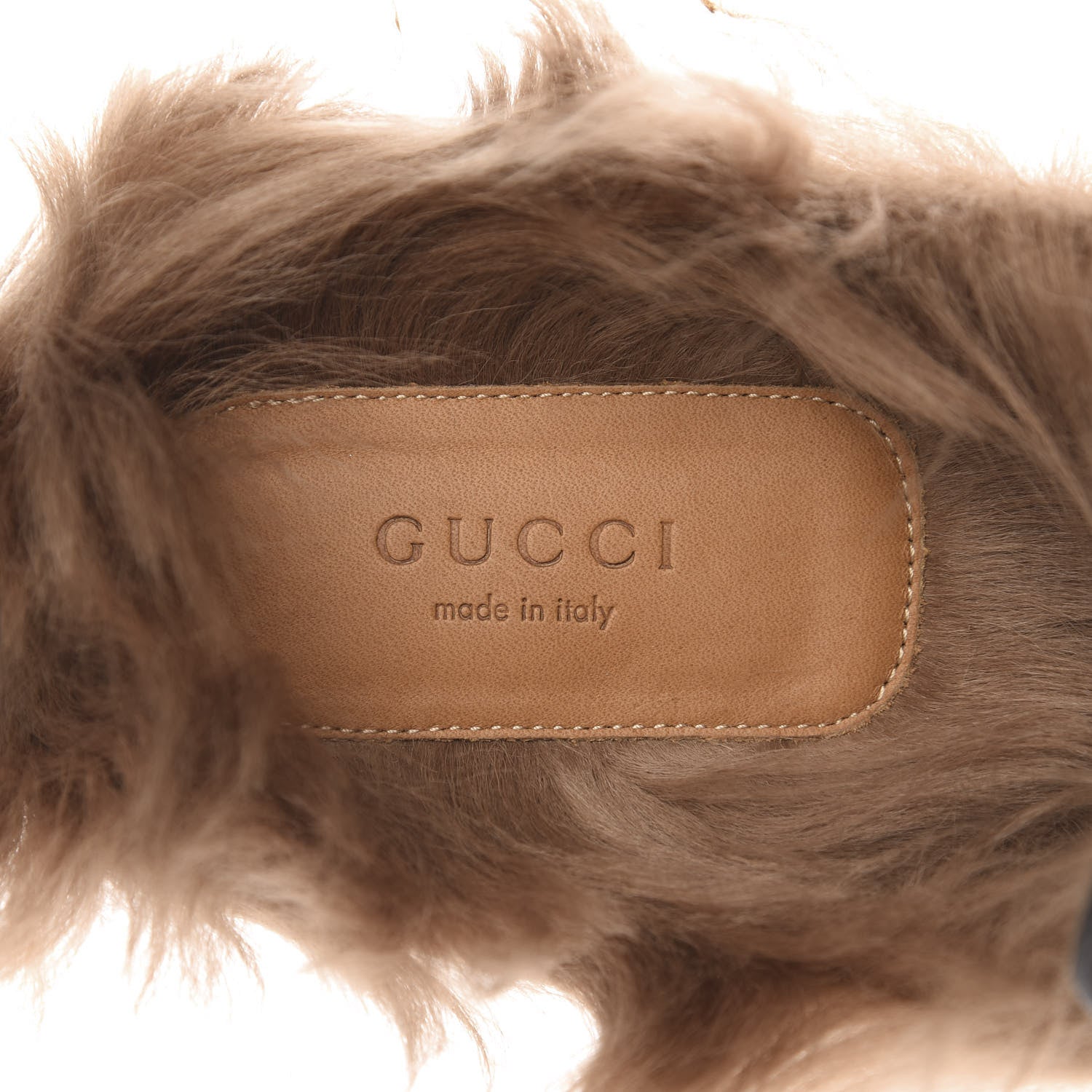 Gucci Calfskin Fur Flower Embroidered Princetown Slippers 41 Black 8 of 9
