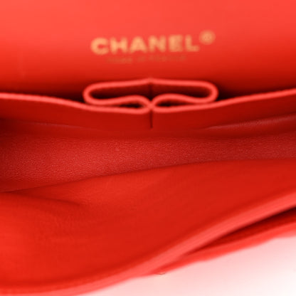 Chanel Lambskin Chevron Quilted Medium Double Flap Red 5 of 10