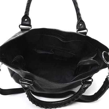 Balenciaga Chevre Silver Metallic Edge Hardware Velo Black 6 of 10