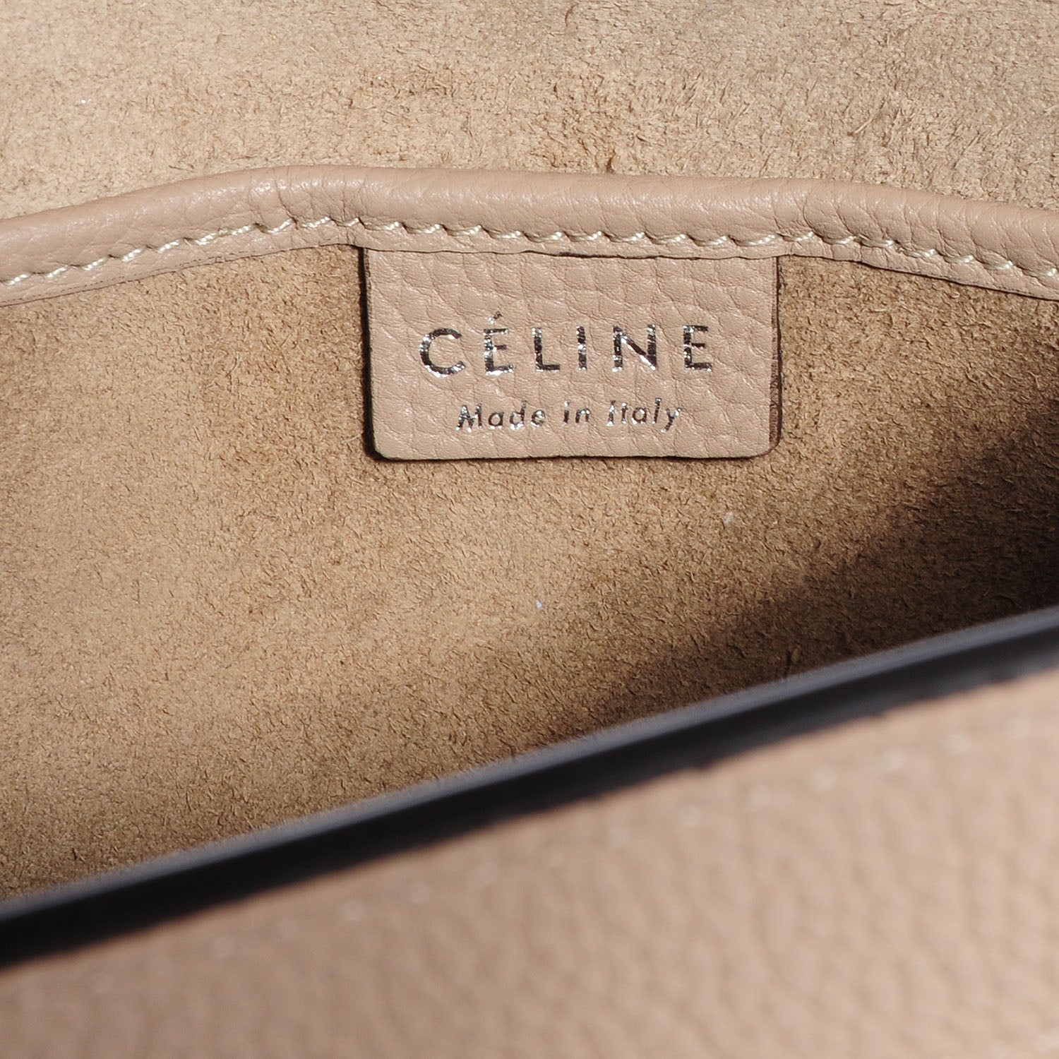 Celine Drummed Leather Nano Luggage Dune 7 of 8