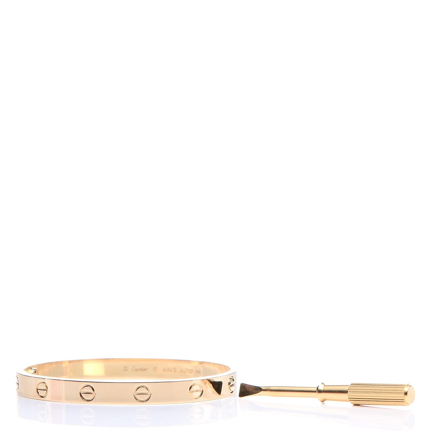 Cartier 18K Yellow Gold LOVE Bracelet 17 5 of 6