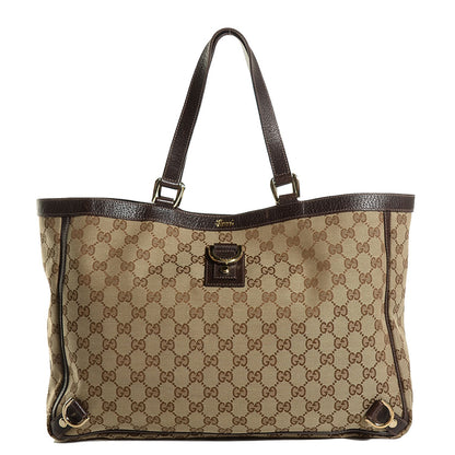 Gucci Monogram Large Abbey Tote Dark Brown 1 of 7