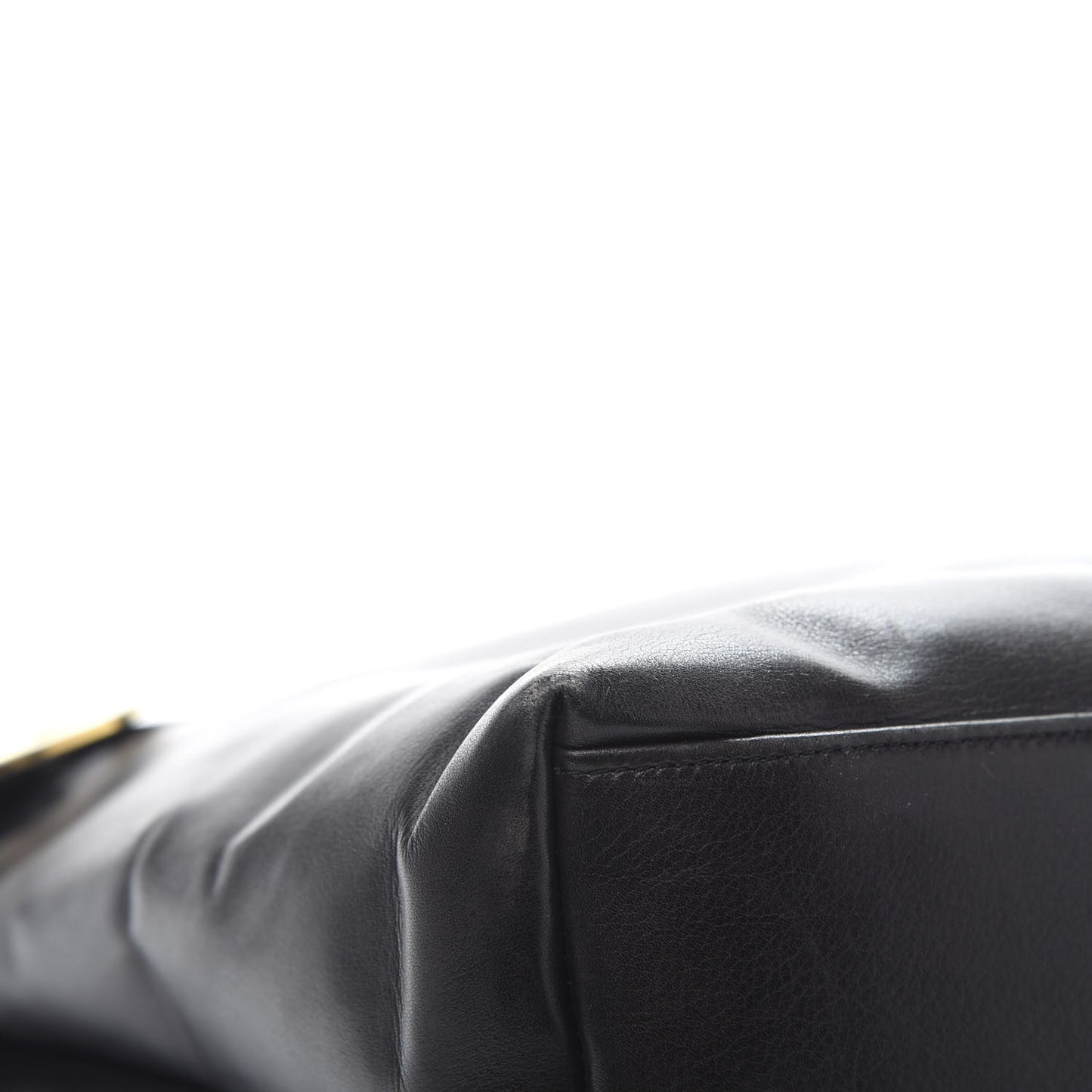 Calfskin Quilted Large Shoulder Bag Black