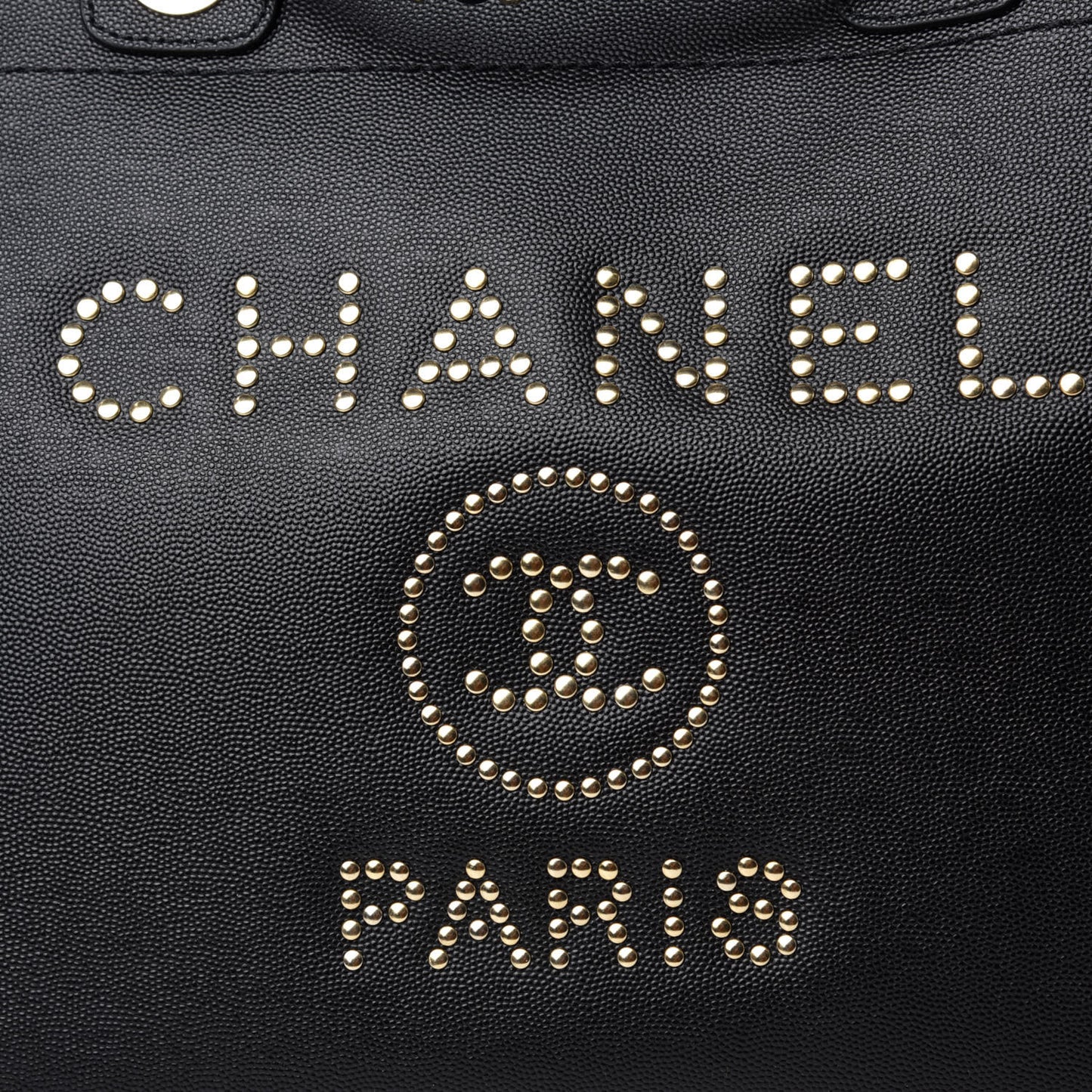 Caviar Medium Studded Deauville Tote Black
