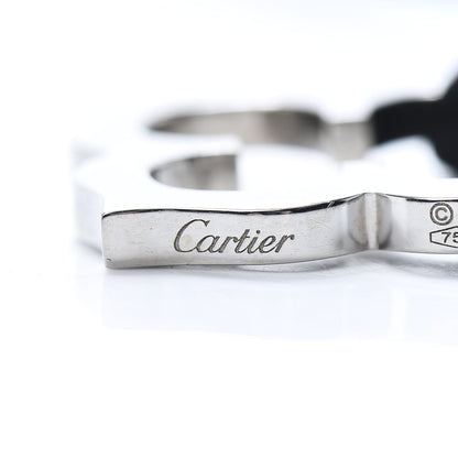 Cartier 18K White Gold Hindu Quatrefoil Pendant Necklace 4 of 6