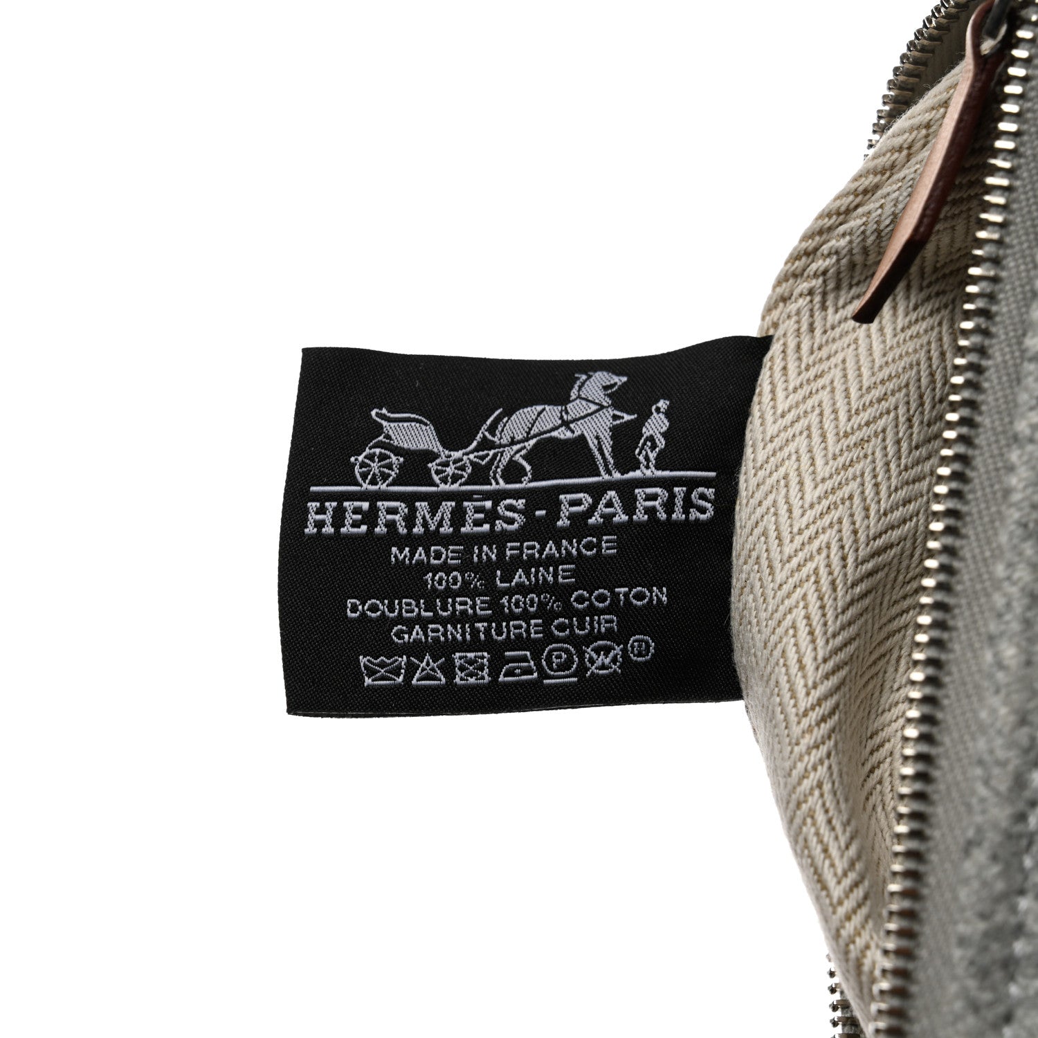 Hermes Canvas Small Bride-A-Brac Pouch Gris Flanelle 6 of 8