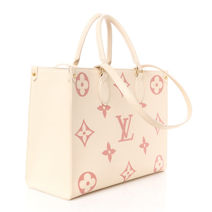 Louis Vuitton Empreinte Monogram Giant Onthego MM Creme Rose Trianon 3 of 11