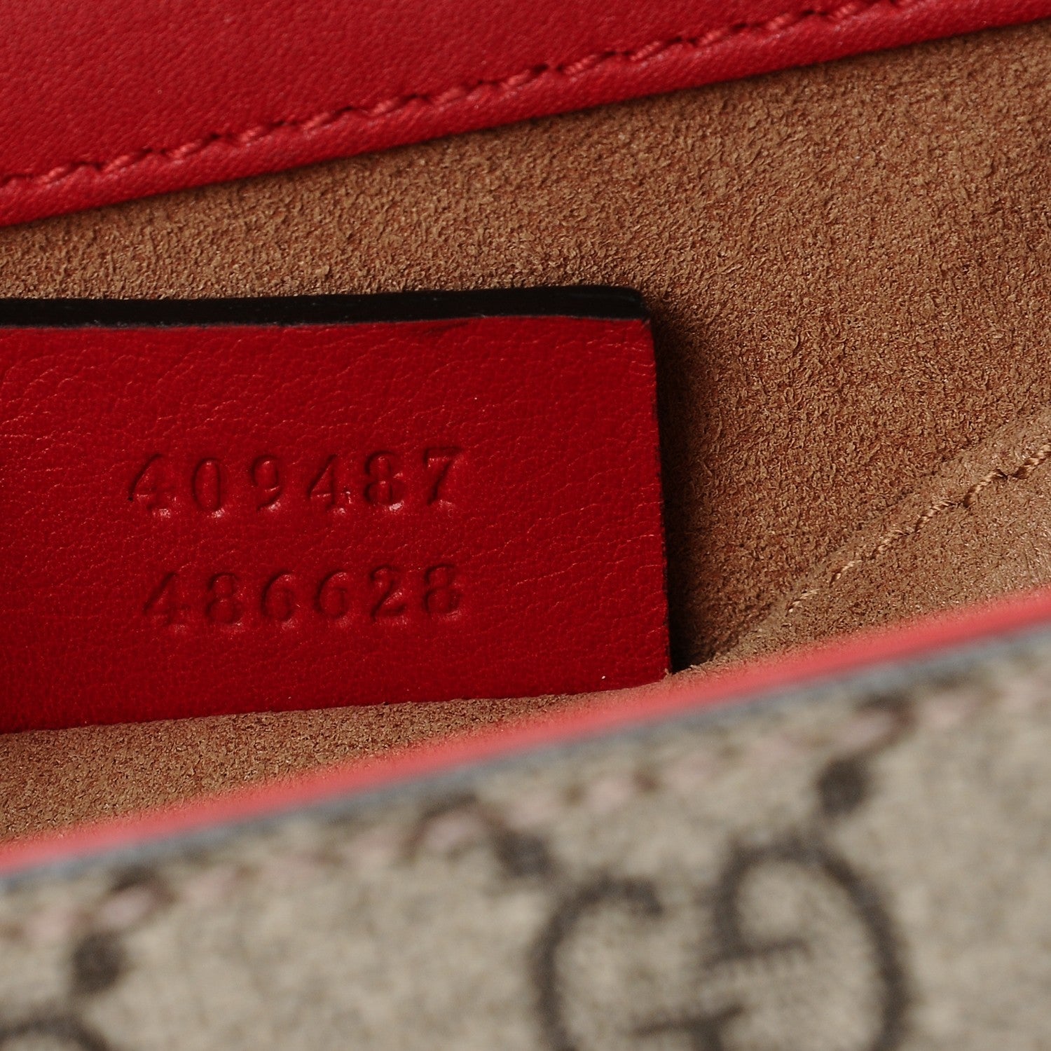 Gucci GG Supreme Monogram Calfskin Small Padlock Shoulder Bag Beige Hibiscus Red New Rosette 7 of 8