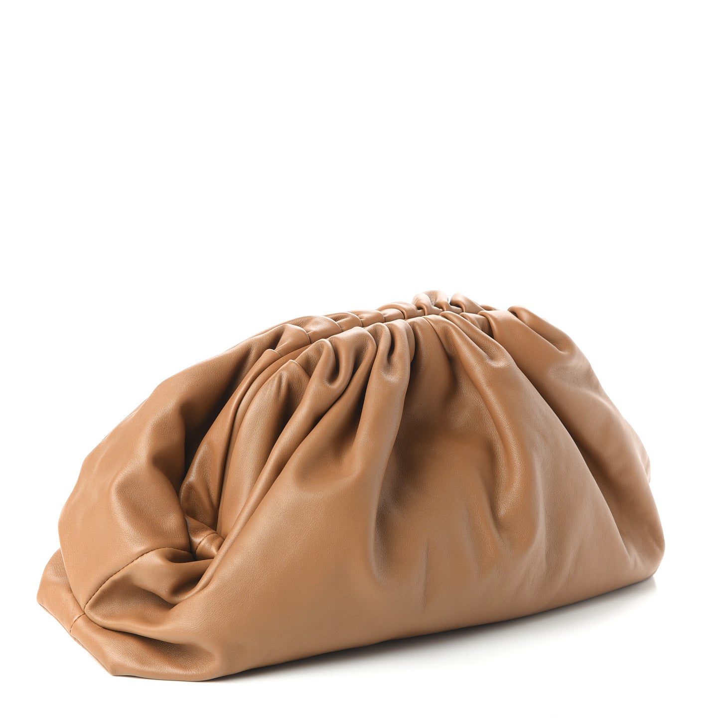 Smooth Butter Calf The Pouch Oversized Clutch Cammello