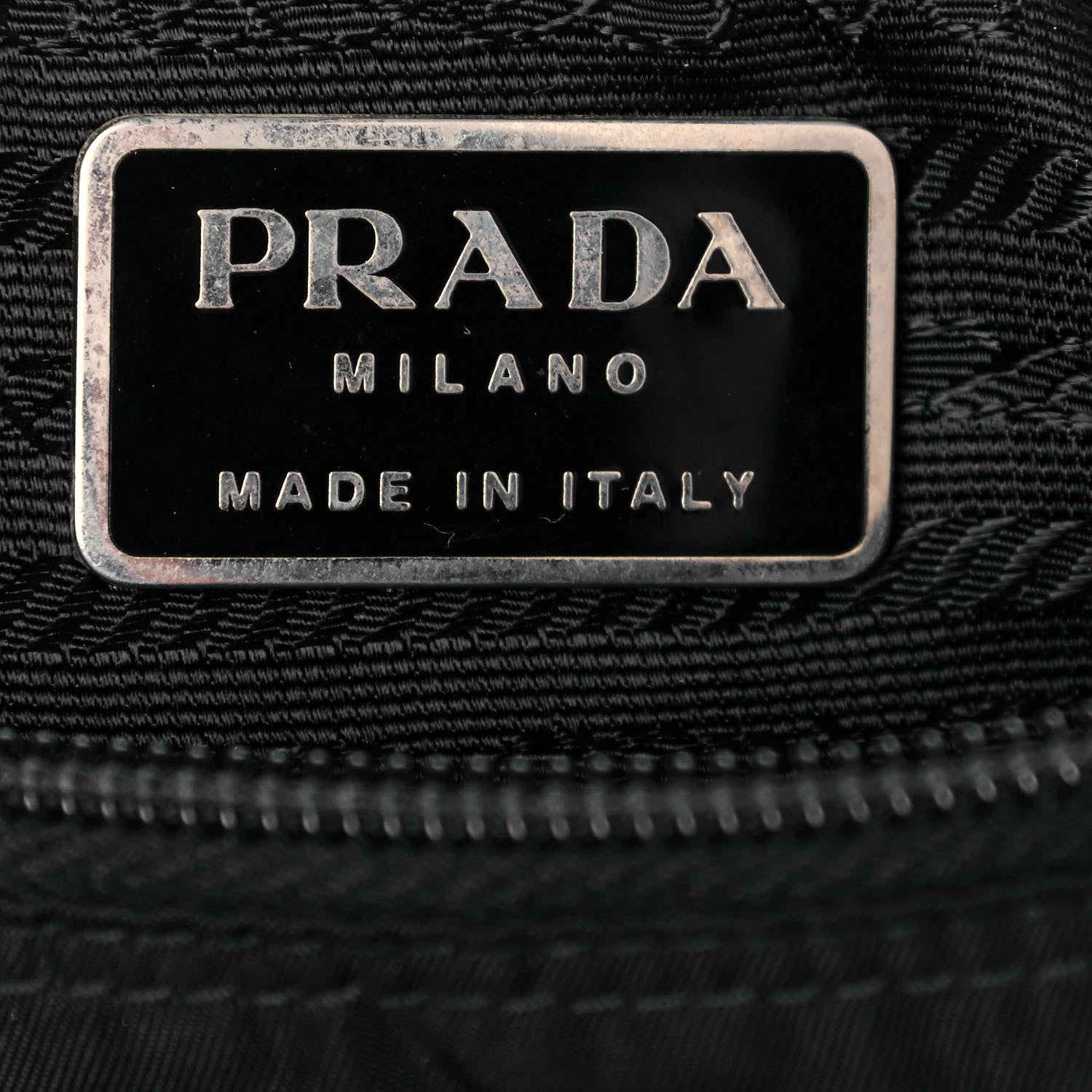Prada Tessuto Nylon Single Buckle Messenger Bag Black 6 of 15