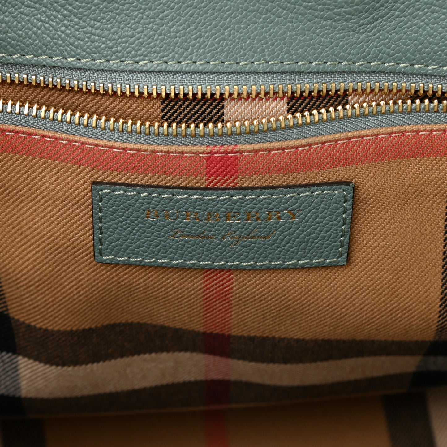 Soft Grain Calfskin Medium Buckle Tote Celadon Blue