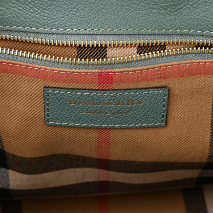 Burberry Soft Grain Calfskin Medium Buckle Tote Celadon Blue 6 of 10