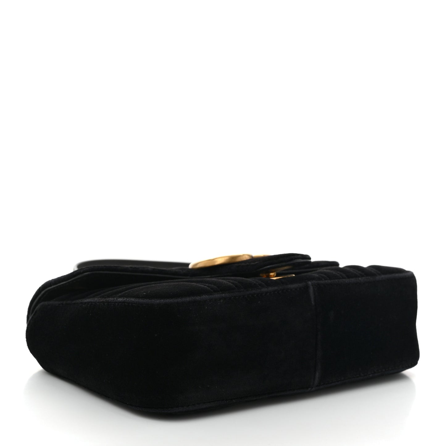 Velvet Matelasse Mini GG Marmont Shoulder Bag Black