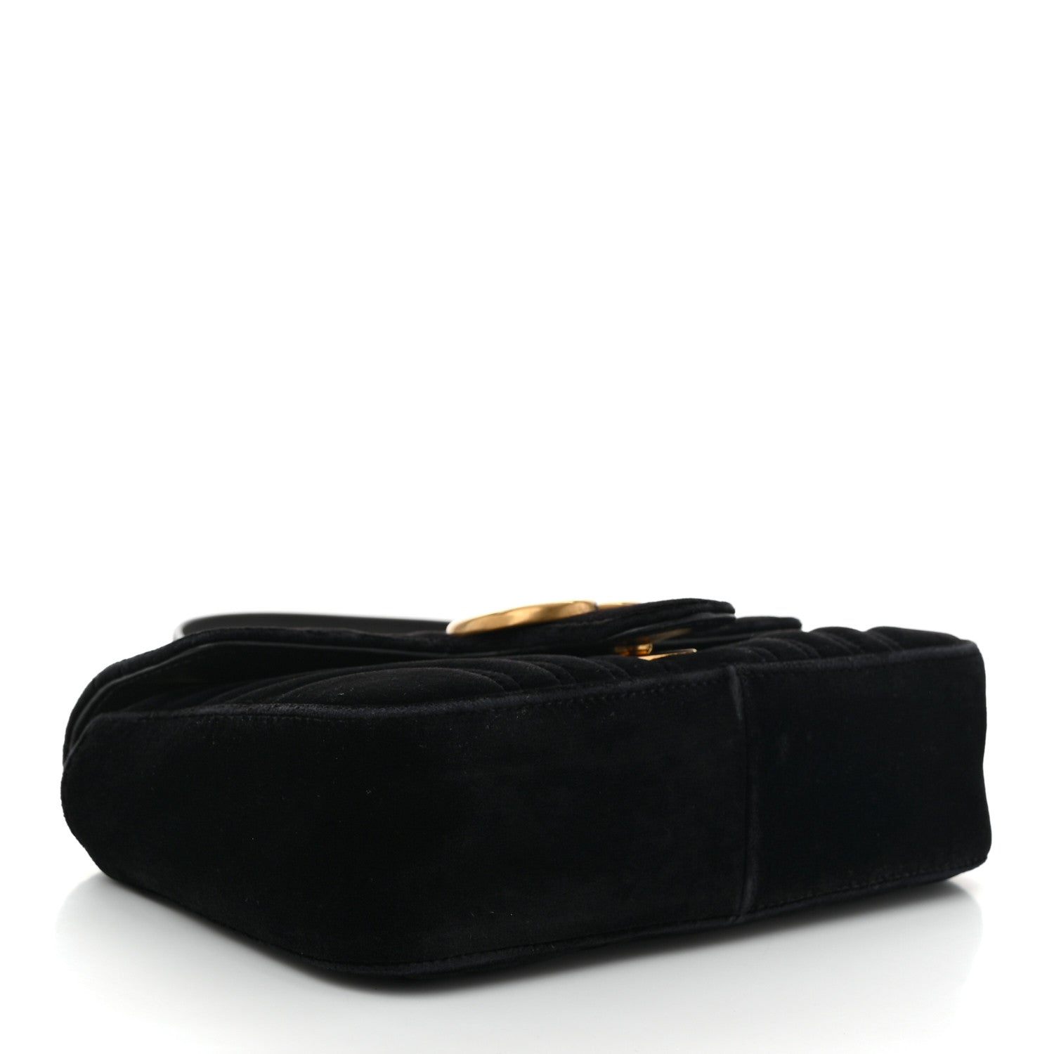 Gucci Velvet Matelasse Mini GG Marmont Shoulder Bag Black 4 of 10