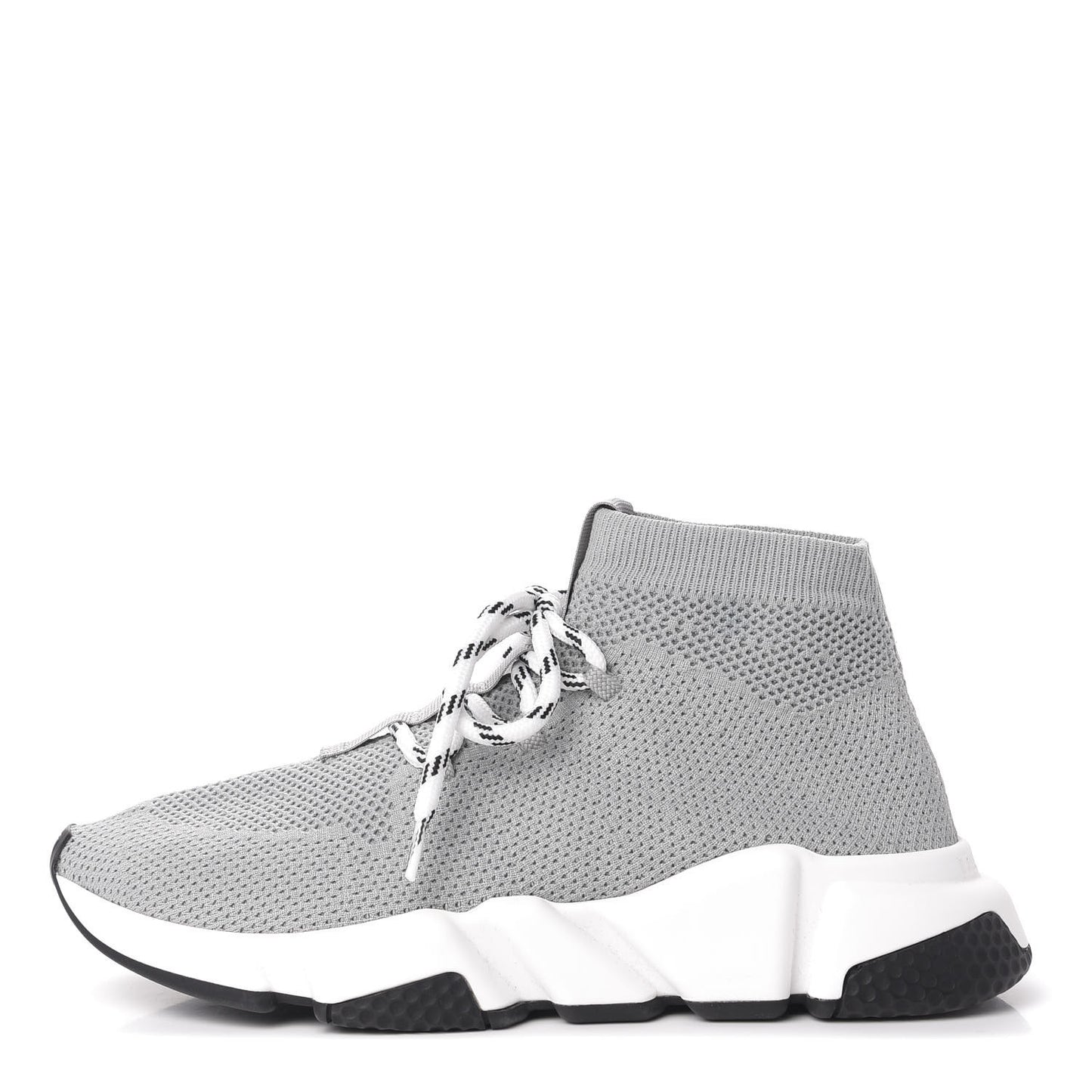 Knit Womens Speed Lace Up Sneakers 38 Gris