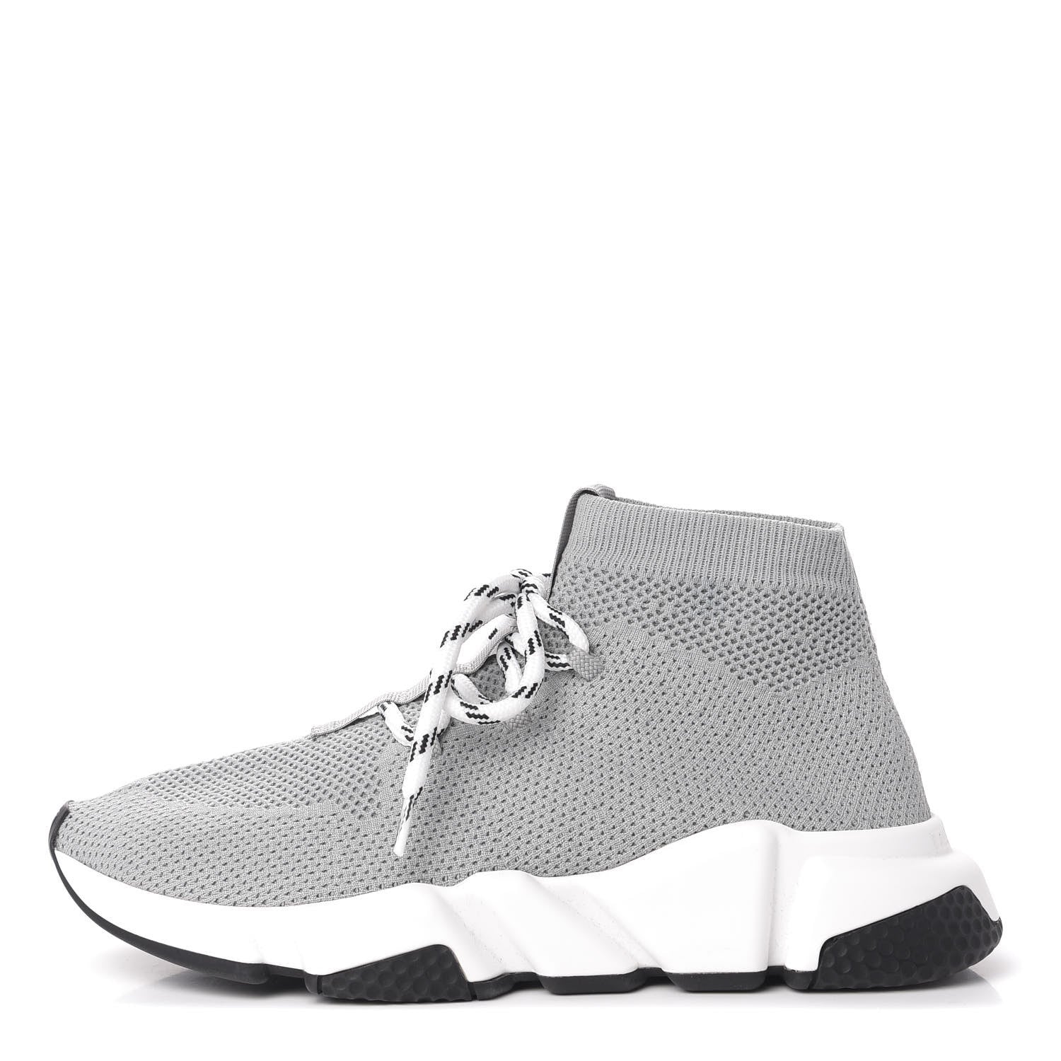 Balenciaga Knit Womens Speed Lace Up Sneakers 38 Gris 1 of 10