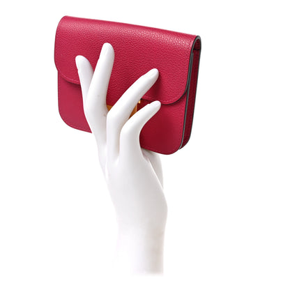 Hermes Evercolor Bi-Color Constance Slim Wallet Framboise Rouge Sellier 2 of 7