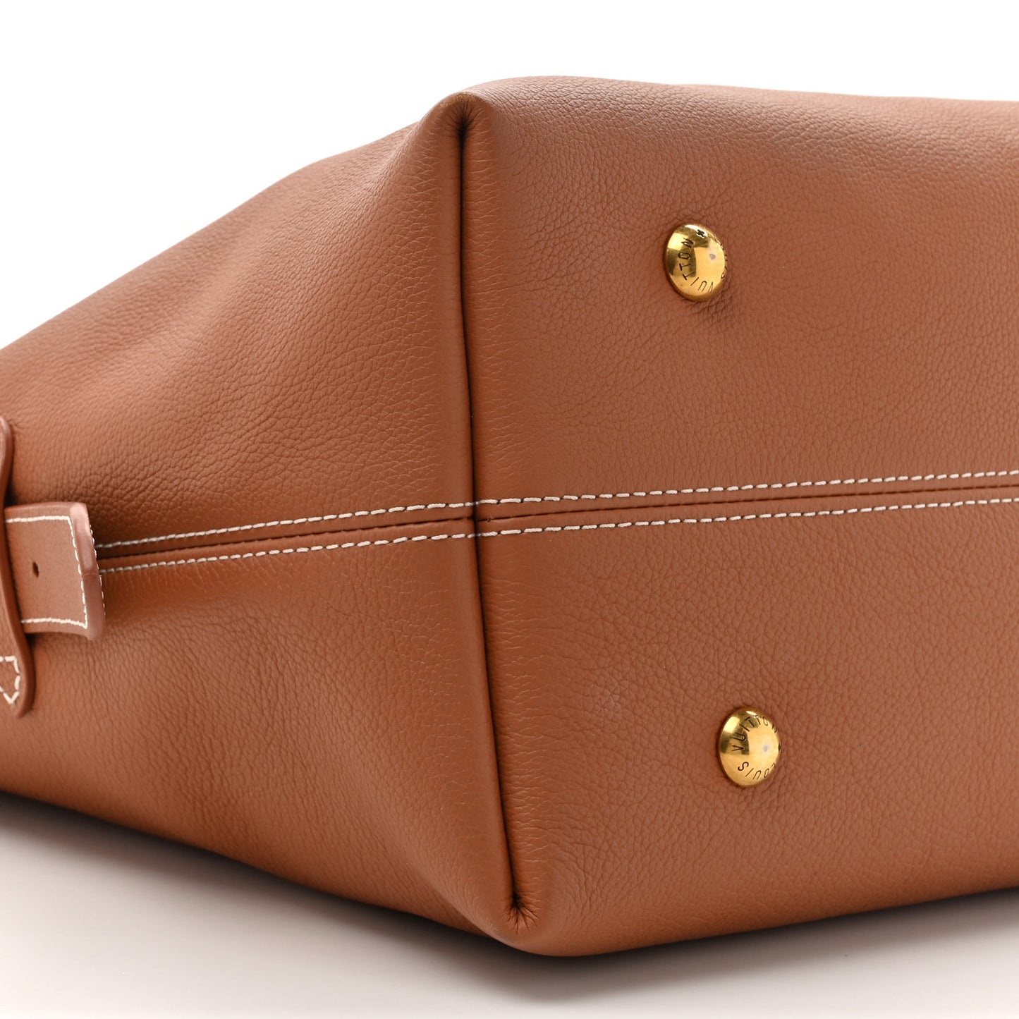 Grained Calfskin Low Key Hobo MM Cognac