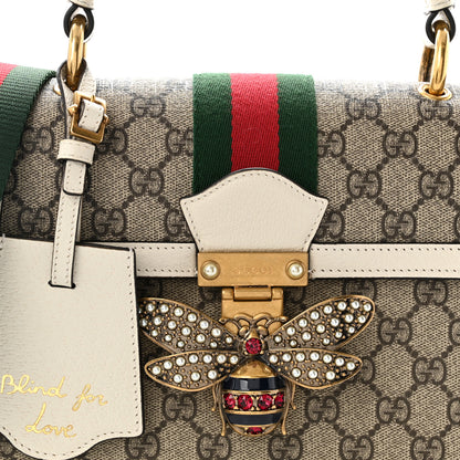 Gucci GG Supreme Monogram Small Queen Margaret Top Handle Bag White 7 of 9