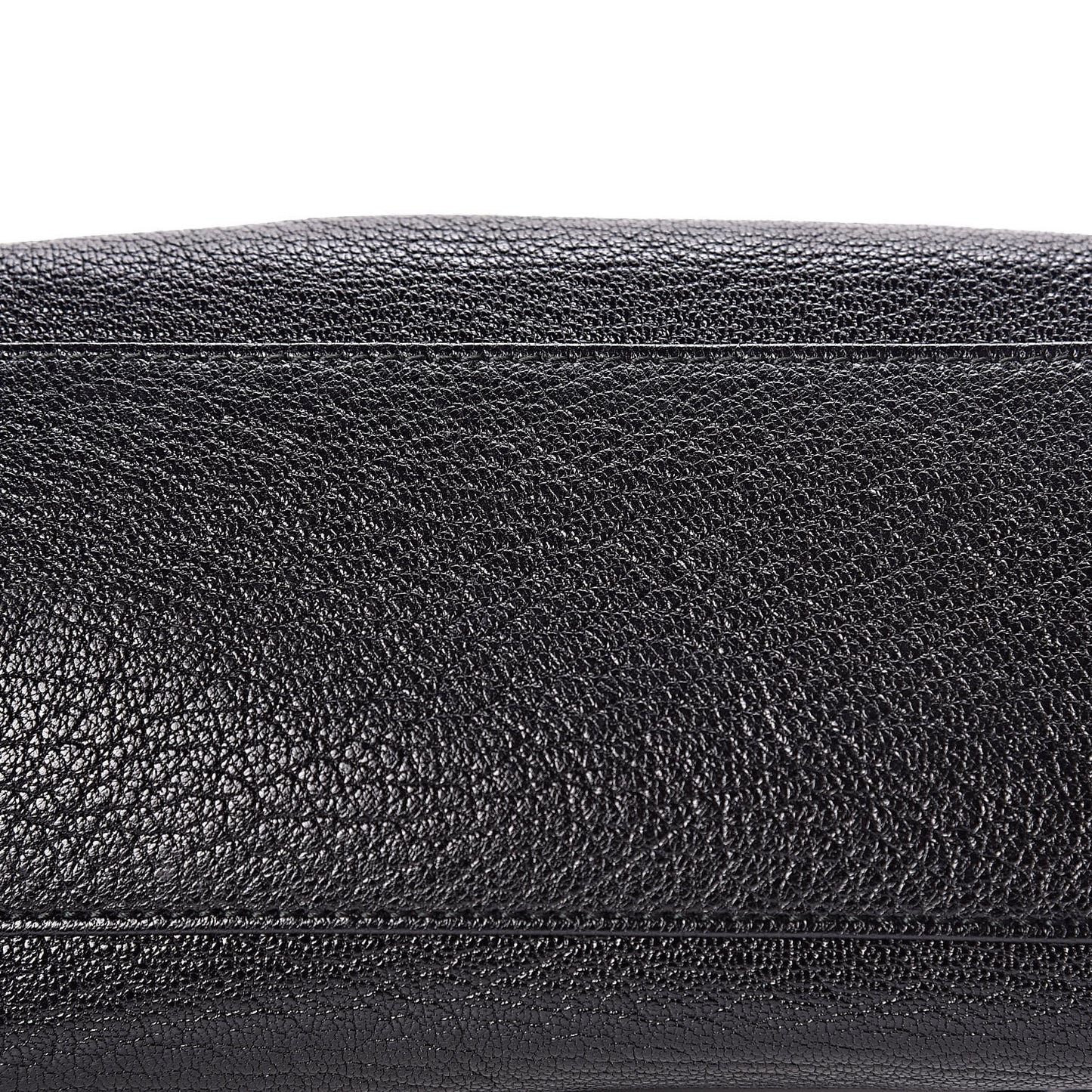 Chevre Silver Metallic Edge Hardware S City Black