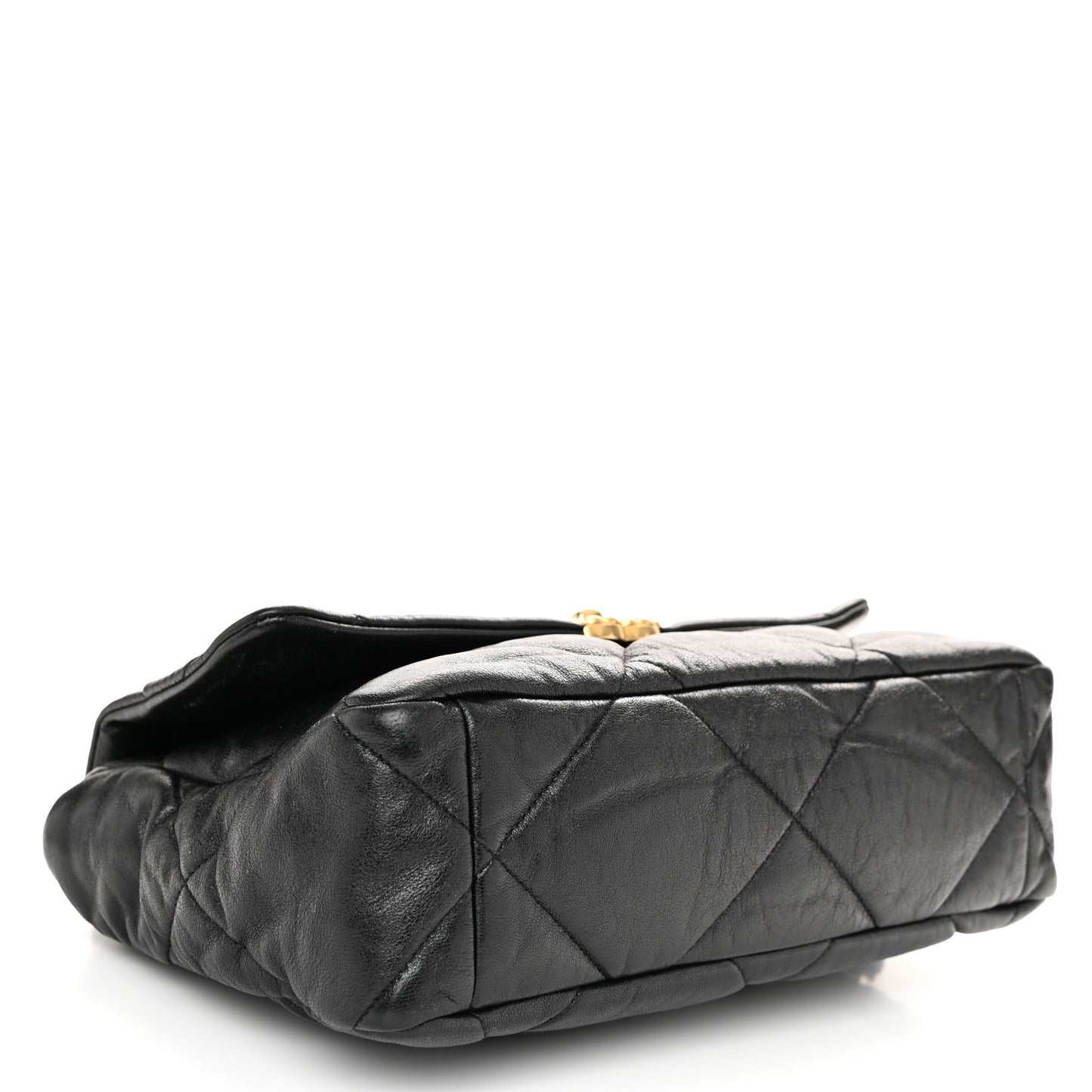 Lambskin Quilted Large Chanel 19 Flap Black