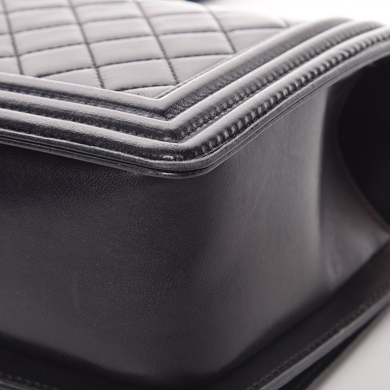 Chanel Lambskin Quilted Medium Boy Flap Pearly Black 12 of 15