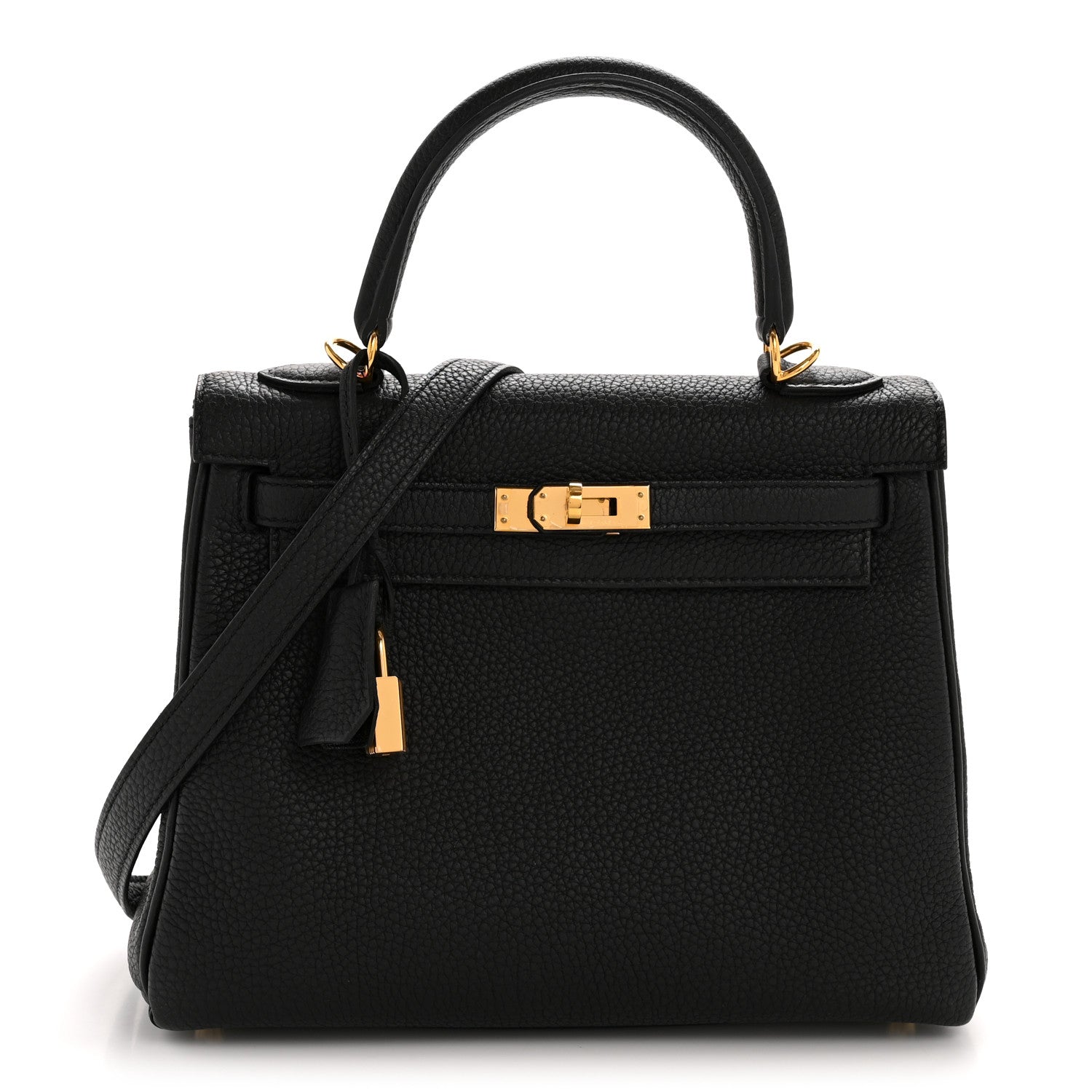Hermes Togo Kelly Retourne 25 Black 1 of 12