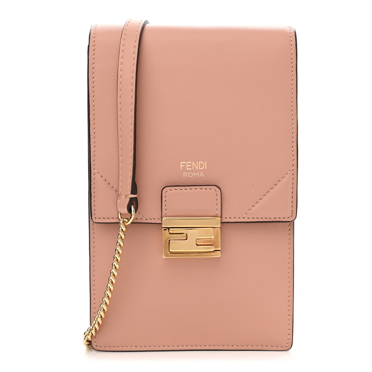 Vitello Grace Matte Kan U Vertical Wallet On Chain Rosa Bourbon