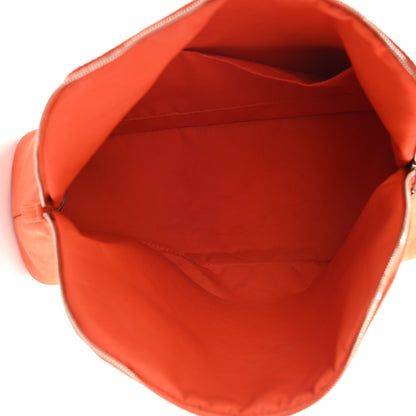Hermes Cotton Canvas Bolide Travel Cosmetic Pouch MM Feu 5 of 9