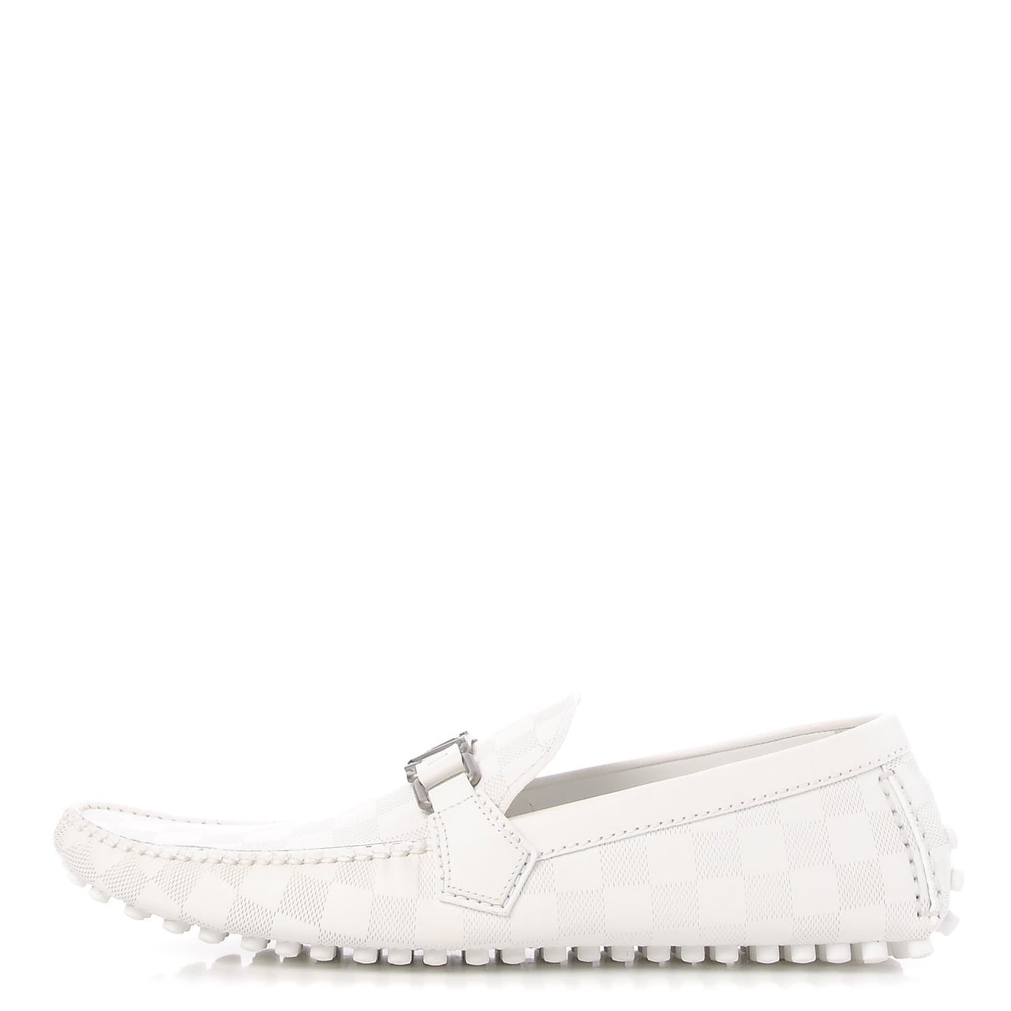 Mens Damier Infini Hockenheim Moccasin Loafers 9 White