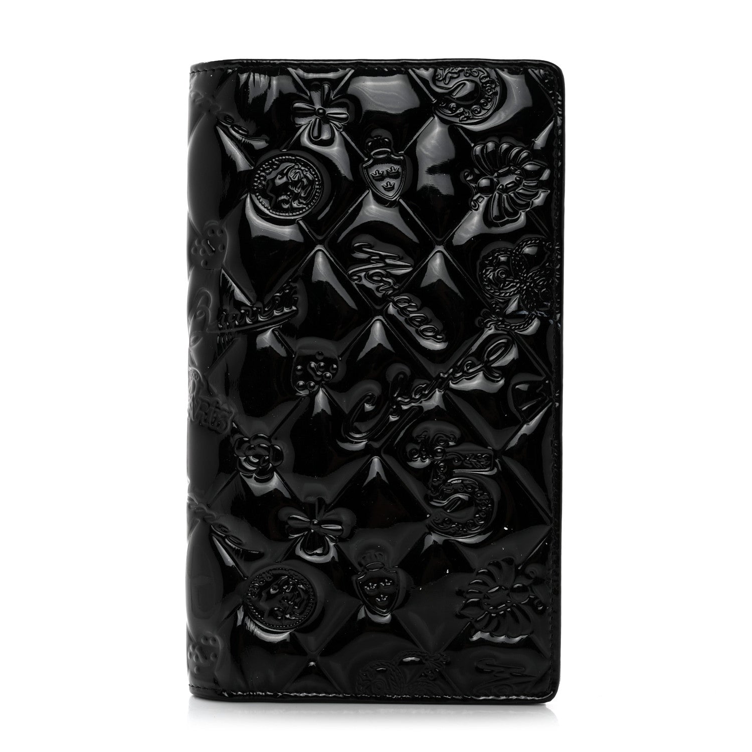 Chanel Patent Calfskin Lucky Symbols Yen Wallet Black 1 of 8