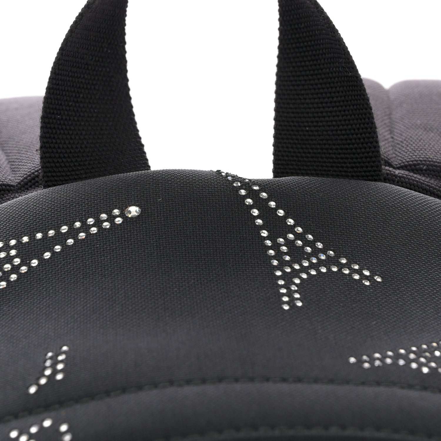 Balenciaga Canvas Crystal Embellished Eiffel Tower Explorer Backpack S Black 10 of 10