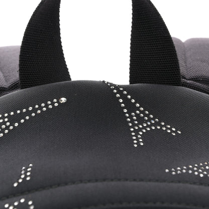 Balenciaga Canvas Crystal Embellished Eiffel Tower Explorer Backpack S Black 10 of 10
