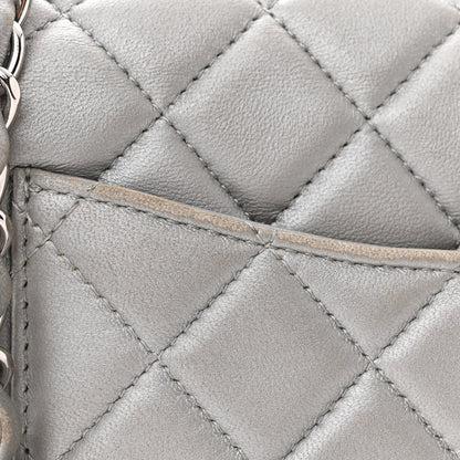 Chanel Metallic Lambskin Quilted Mini Rectangular Flap Silver 15 of 16