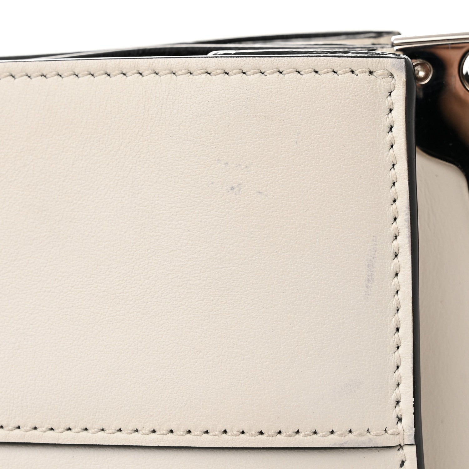 Prada City Calfskin Small Margit Bag White Black 13 of 16