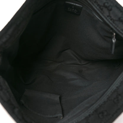 Gucci Monogram Web Medium Flat Messenger Bag Black 5 of 10