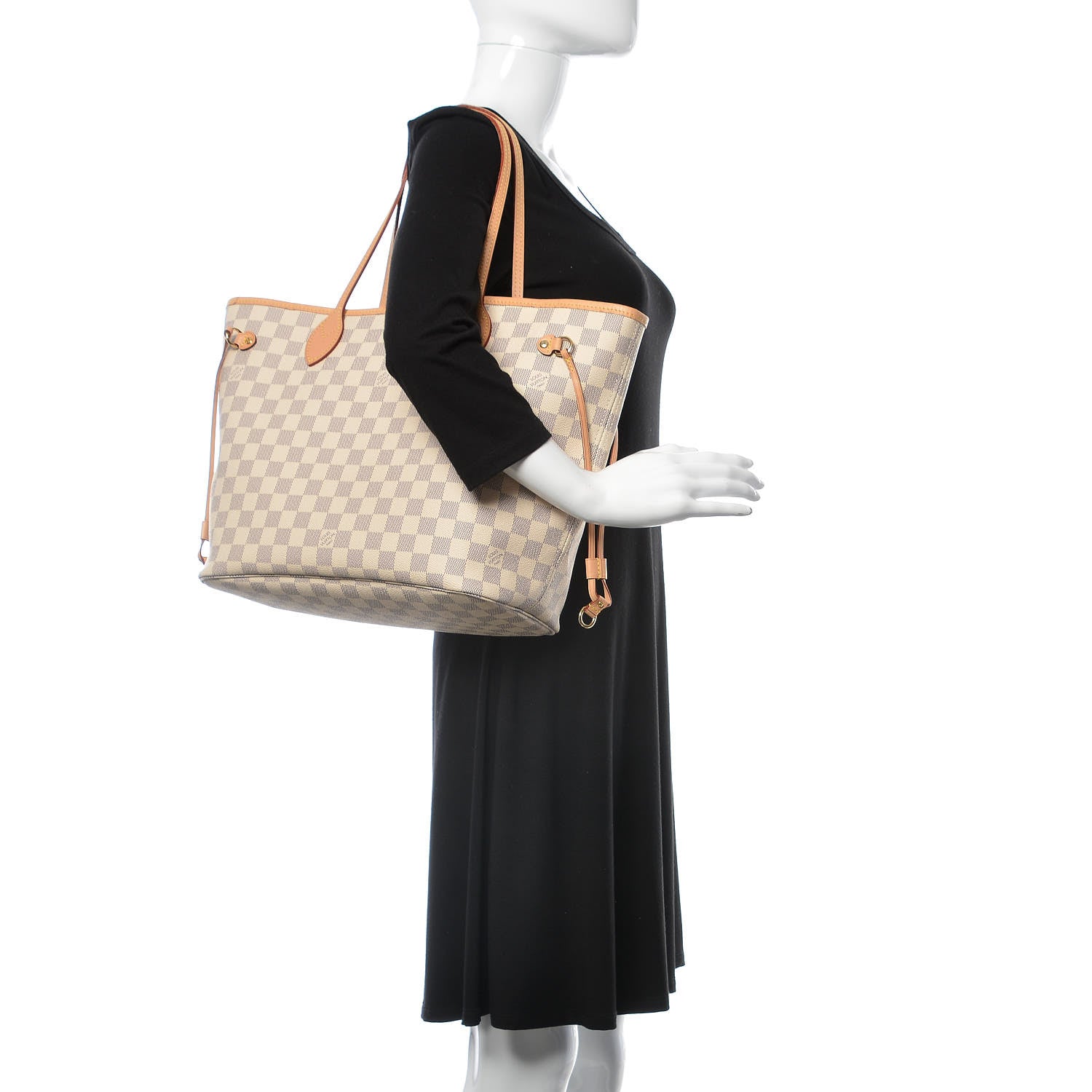Louis Vuitton Damier Azur Neo Neverfull MM Rose Ballerine 2 of 15