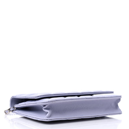 Chanel Caviar Quilted Wallet on Chain WOC Light Purple 4 of 12